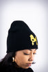 Poodles got Heart skullie beanie, black/gold