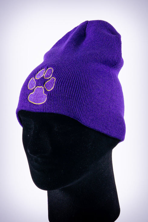 Dawg Pound skullie beanie, purple