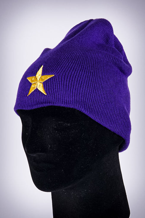 Star Dawg skullie beanie, purple