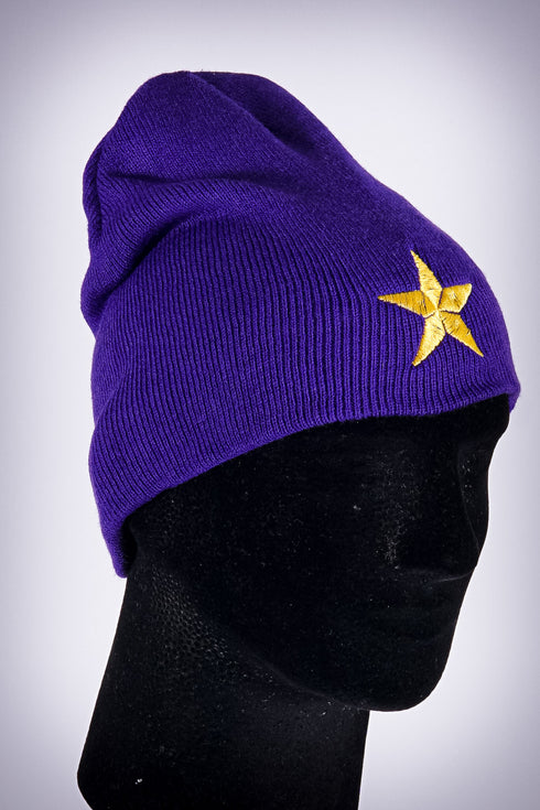 Star Dawg skullie beanie, purple