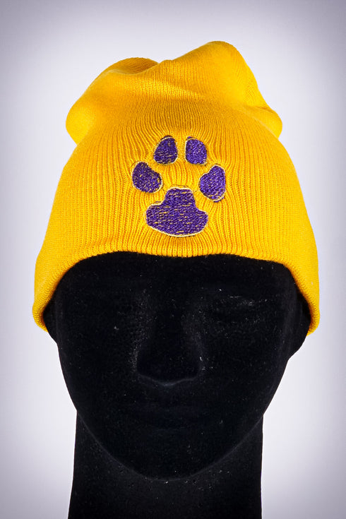 Dawg Pound skullie beanie, gold