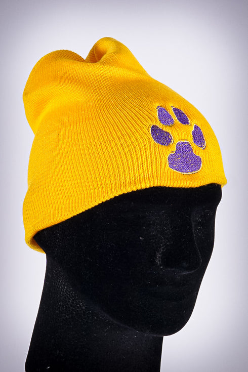 Dawg Pound skullie beanie, gold