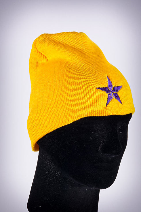 Star Dawg skullie beanie, gold