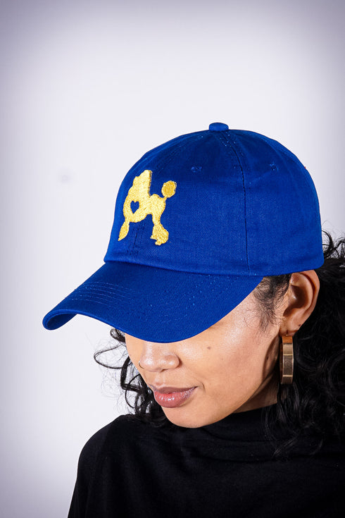 Poodles got Heart polo dad cap, blue