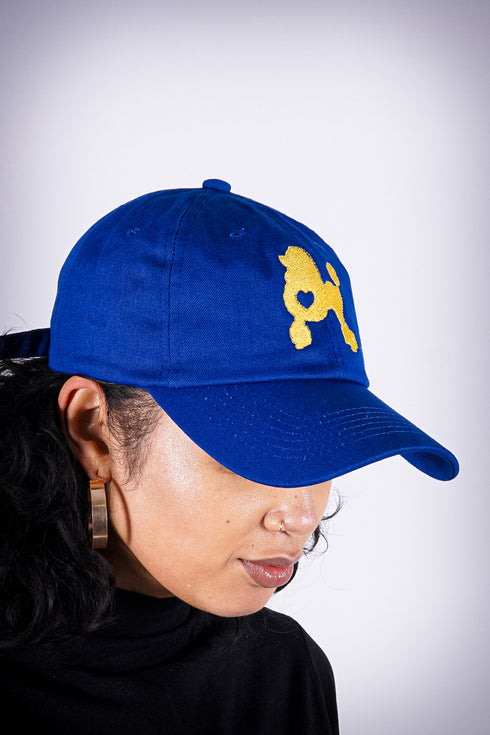 Poodles got Heart polo dad cap, blue