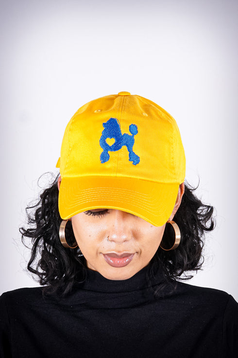 Poodles got Heart polo dad cap, gold