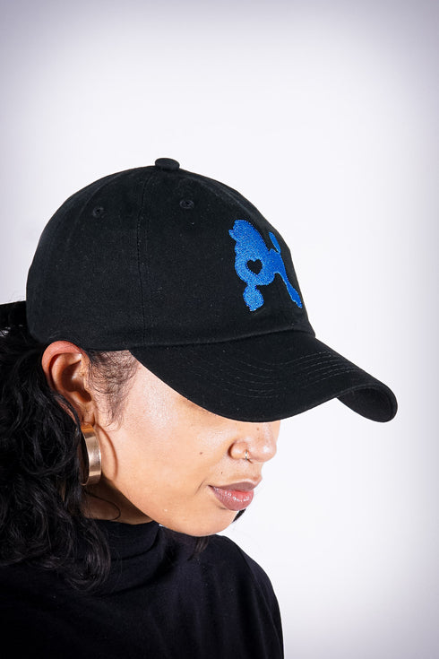 Poodles got Heart polo dad cap, black/blue