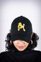 Poodles got Heart polo dad cap, black/gold