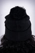Poodles got Heart pom-pom beanie, black/blue