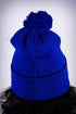 Poodles got Heart pom-pom beanie, blue