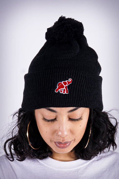 High Goals pom-pom beanie, black