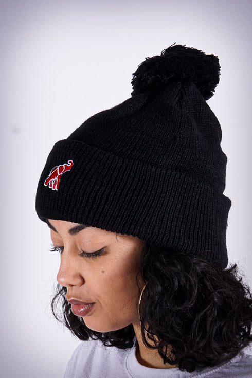 High Goals pom-pom beanie, black