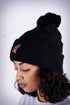 High Goals pom-pom beanie, black