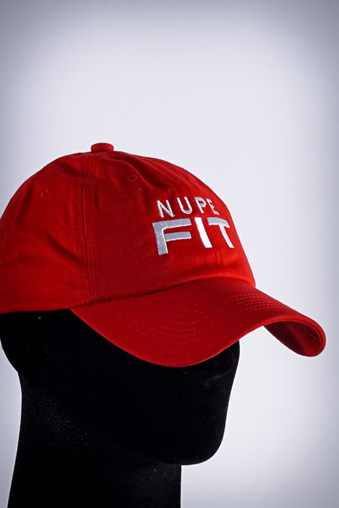 Nupe FIT polo dad cap, red