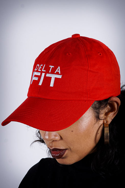 Delta FIT polo dad cap, red