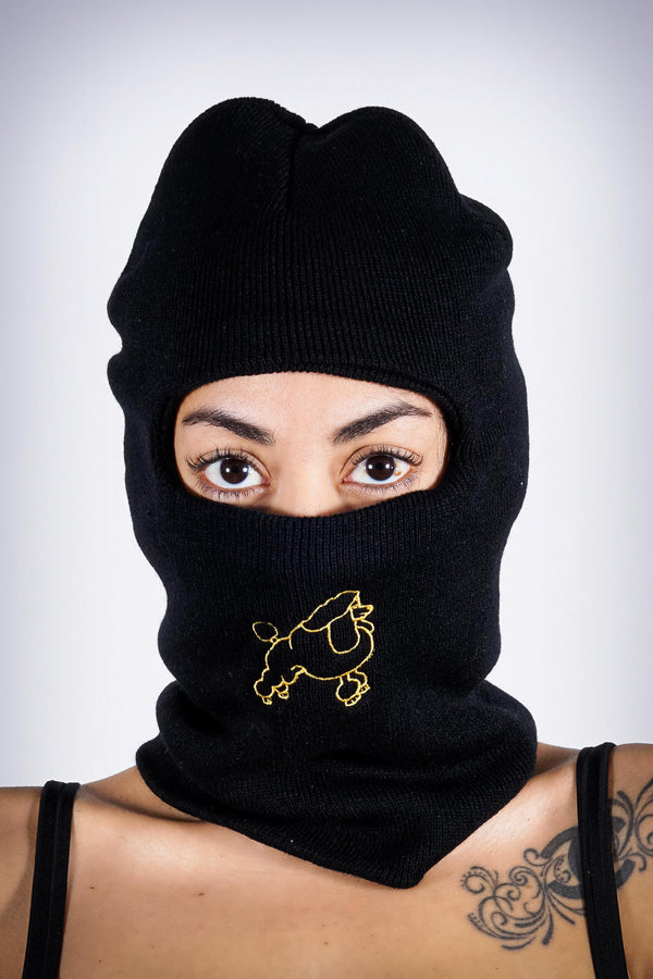 On The Run Poodle ninja ski mask, black