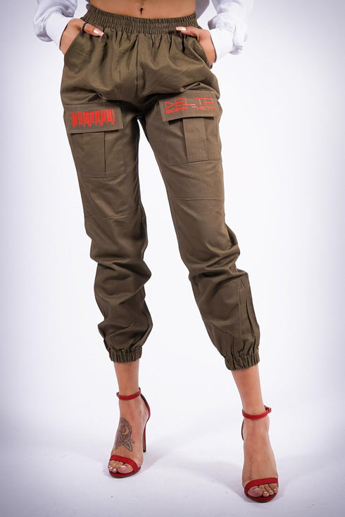 Precious Cargo Delta cargo pants, military green