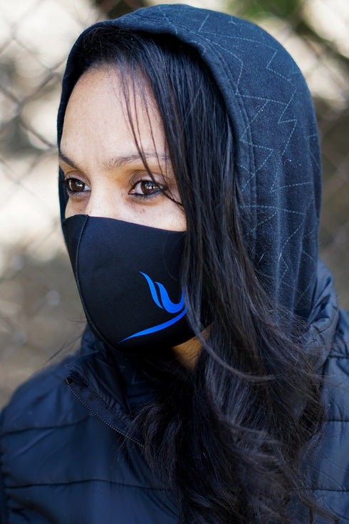 Protected! Peace Dove mouth mask, black