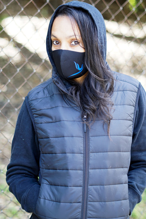 Protected! Peace Dove mouth mask, black