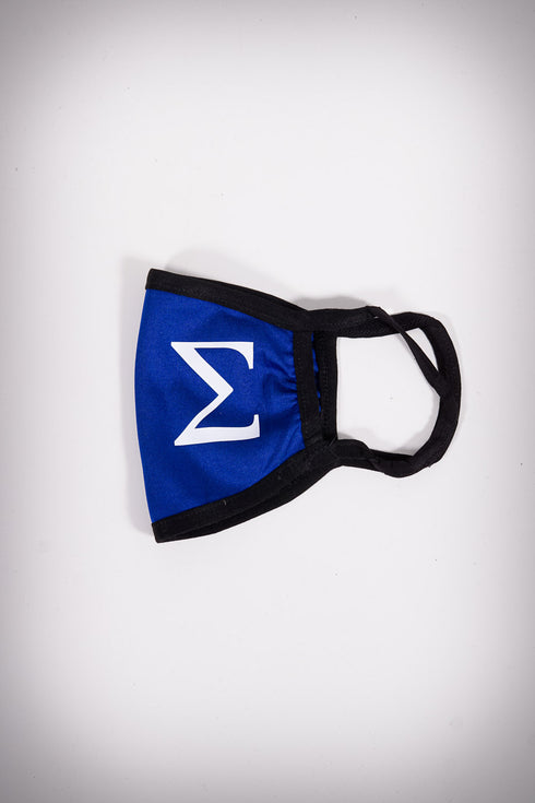 Protected! Σ (white) mouth mask, blue
