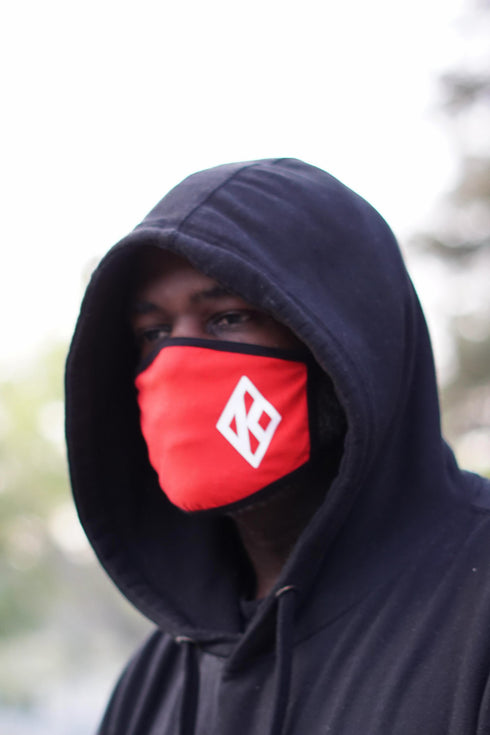 Protected! Diamond-K mouth mask, red