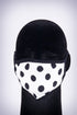 Covered! Polka mouth mask, white