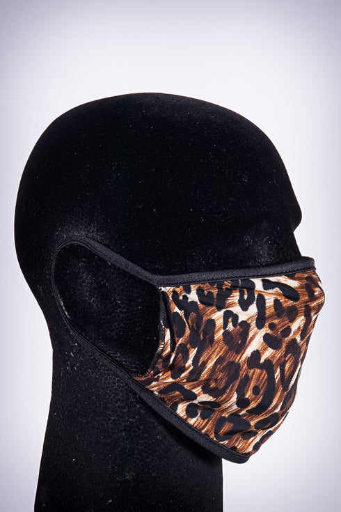 Covered! Leopard mouth mask, brown