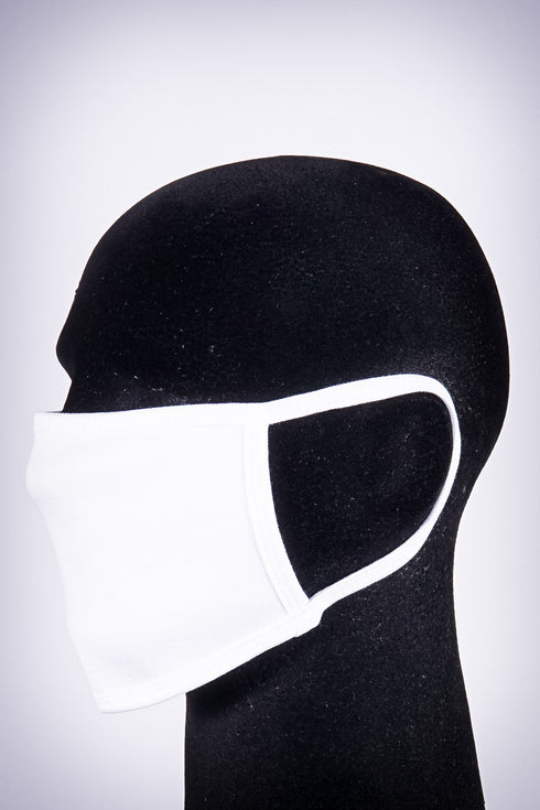 Covered! Solid mouth mask, pure white