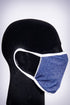 Covered! Solid mouth mask, denim blue/white