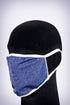 Covered! Solid mouth mask, denim blue/white