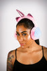 Can't Catch Me Unicorn earmuffs, pink