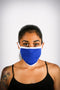Covered! Solid mouth mask, blue/white