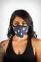Covered! Big Stars mouth mask, blue