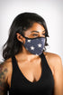 Covered! Big Stars mouth mask, blue