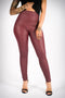 High Life fashion leggings, crimson