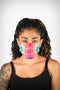 Covered! Tie-Dizzle mouth mask, blazed