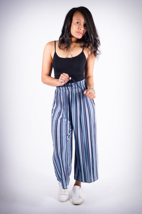 Go With The Flow pants, blue/white