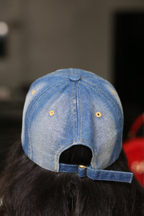 My ΖΦΒ Jeans polo dad cap, light denim