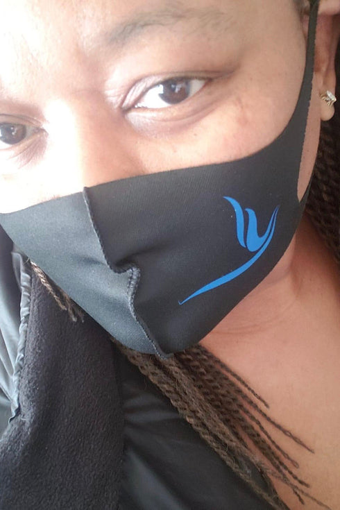 Protected! Peace Dove mouth mask, black