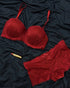Felicia's Lace Push-Up Bra Set, Crimson