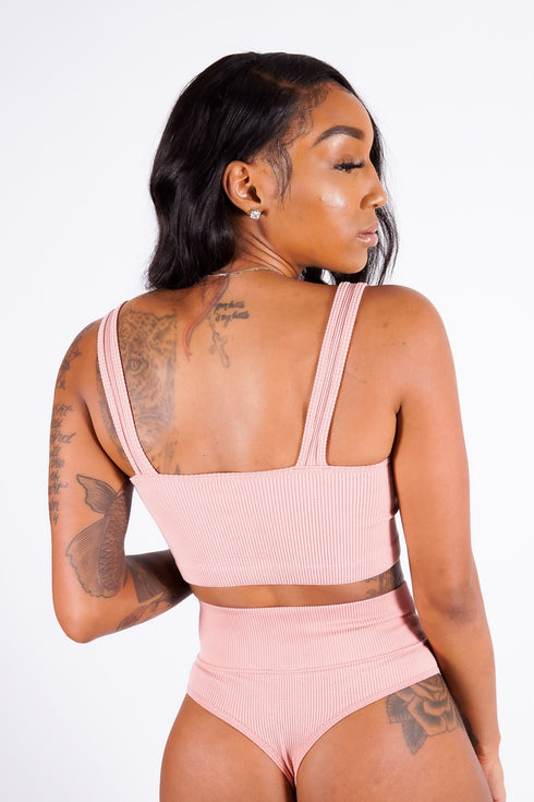 Vicky Bralette Set, Salmon