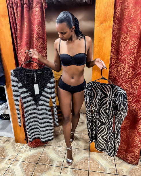 Felicia's Lace Push-Up Bra Set, Black