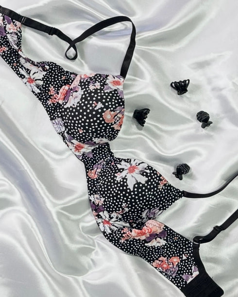 Trisha's Bra, Black Floral