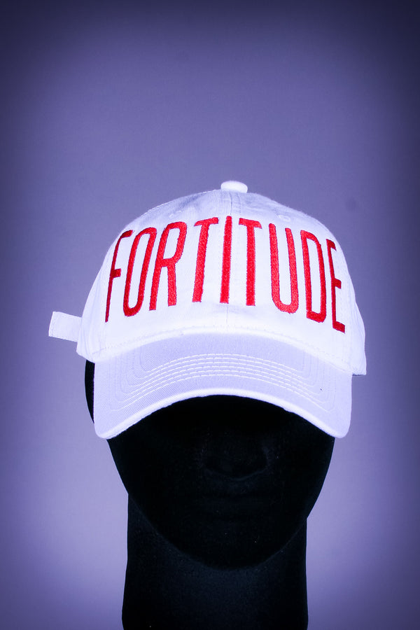FORTITUDE polo dad cap, white