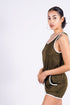 Sheline's Lounge Romper, Olive