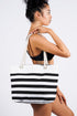 California Beach Tote, Black/white