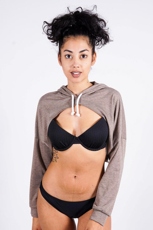 Karla's Crop Top, Brown