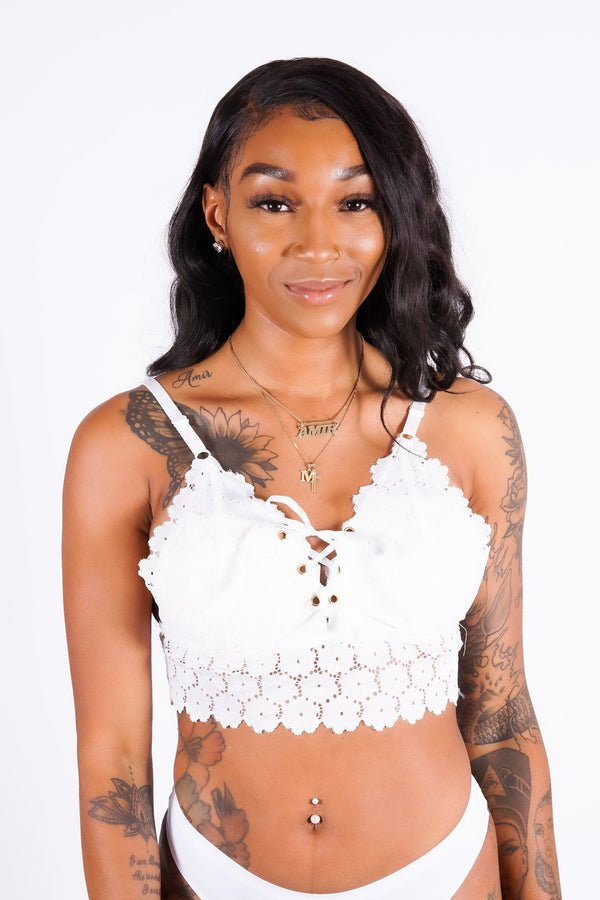 Julie's Lace Bralette, White