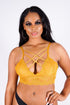Miesha's Lace Bralette, Gold