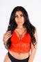 Bella's Lace Bralette, Red